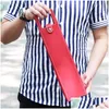 Emballage Cadeau De Luxe Portable En Cuir Pu Sacs À Vin Rouge Bouteille Emballage Cas Boîtes De Rangement Avec Poignée Bar Accessoires Lx0524 Drop Deliv Dhky8