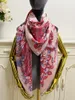 Foulard carré pour femme, 100% soie sergé, motif lettres pinte, motif phénix, taille 140cm - 140cm