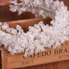 Wedding Hair Jewelry Glaze Leaf Headbands for Women Crystal Haidband Bridal Vintage Earrings Ornaments Girls Exquisite Colored 230112