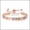 Tennis Europeiska och amerikanska f￤rg Zirkonarmband Kvinnor Diamond Crystal Birthday Drop Delivery Jewely Armband Otvjw