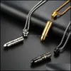 Colliers pendants 316l en acier inoxydable ouvert Homme croix ￉criture Vertiage Charne Gold Chaines pour femmes Hop Hop Bijoux 5 W2 Drop d￩livre DHBGV