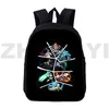 Backpack de 12/16 polegadas Trendência Bleach 3D Imprimir Kurosaki Ichigo Cartoon Fashion Canvas Mens Bookbag Gindergarten Boys Boy School Bagsbackpack