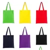 Storage Bags Colorf Blank Pattern Canvas Shop Eco Reusable Foldable Shoder Bag Handbag Tote Cotton Wholesale Custom Logo Drop Delive Dhvza