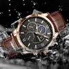 Wristwatches 2023 Mens Watches Lige Top Brand Leature Leather Casual Quartz Watch Mens Sport Clock Clock Watch Watch Relogio Masculinobox 230113
