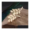 Stud Fashion Jewelry Womens Vintage Leaves Boucles d'oreilles Lady Drop Delivery Dhqih