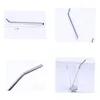 Drinking Straws Dhs Wholesale Stainless Steel St Bend 300Pcs/Lot Drop Delivery Home Garden Kitchen Dining Bar Barware Dhcsw