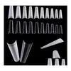 False Nails Transparent Women 500Pcs/Pack Artificial Nail Tip Natural/Clear Color French Acrylic Art Tips Gel Uv Manicure Design Set Dhuh1