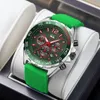 Wristwatches Fashion Chronograph Men يشاهد أفضل العلامة التجارية الفاخرة السيليكون الفرقة الرياضية الرياضية الأعمال الكوارتز على مدار الساعة مونتر Homme 230113