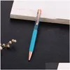 Ballpoint Pens Promotie Groothandel verschillende kleuren Crystal Diamond Pen Roller Ball voor schrijven Kerstcadeau 0479 Drop levering van DHFLN