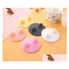 Drinkware lock s￶ta tecknade Cat Ear Ear Shaped Cup er matklass HEATRESISTANT L￤cks￤kert Sile Lids kaffemugg Caps SN2797 Drop Delivery DHSMQ