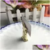 Party Favor Style Gold Pinean Place Place Holder Tafel Nummer Figuur Stand Supplies Bruiloft Digitale stoel Decor ZA1394 Drop Lever Dhijn