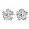 Charm Cherry Blossom Crystal ￶rh￤ngen damer lysande litet f￤rskt temperament sier stud handgjorda diamant droppleverans smycken dhmk1