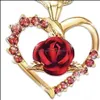 Bomboniera Newparty Moda Amore Cuore Rosa San Valentino Collana con diamanti intarsiati Ragazze Madri Collane con ciondolo R Drop Delivery Otdix