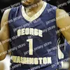 Camisetas de baloncesto personalizadas George Washingtons GWU Colonials Camiseta de baloncesto NCAA College Armel Potter Jamison Battle Maceo Jack Jameer Nelson Jr. Arnaldo Toro