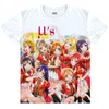 メンズTシャツの愛らしいシャツ学校アイドルラブライブTシャツaqours kousaka Honoka yazawa nico minami kotoriトップティーアニメファッションメンTシャツ