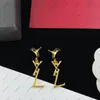 Projektant Hoop Gold Studs For Women Luxurys Projektanci pokochaj kolę
