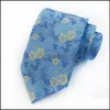 Neck Ties Classic Fashion Men Skinny Tie Colorf Floral Polyester 8Cm Width Necktie Party Gift Accessory Drop Delivery Accessories Otowt