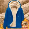 Herrtröjor tröjor vinter super varm fleece förtjockar blixtlås hoodie män lös hoody för manlig 230113