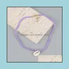 Chokers 2021 Handmade Rice Beads Chic Summer Choker Necklace Shell Pendant Drop Delivery Jewelry Necklaces Pendants Otuei