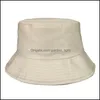 Other Home Garden Adt Fabric Advertising Caps Lady Solid Color Flat Roof Bucket Hats Fashion Sunshade Fisherman Hat 4Dk J2 Drop Del Dhlay