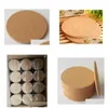 Tapis Pads 200pcs résistant à la chaleur en bois forme ronde liège coaster thé boisson vin tasse à café tapis pad table décor livraison directe maison gar dhp48