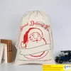 Christmas Sack Sublimation High Quality wrap white blank with handles Festival Gift Packaging ship fast heat