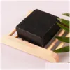 Soap Dishes Natural Wooden Tray Holder Bath Storage Box Plate Container Household Shower Bathroom Accessories Drop Delivery Home Gard Dhok5