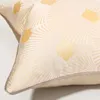 Pillow High Precision Beige Yellow Sector Throw Pillows Case Light Luxury Jacquard Cover 30/45/50CM Sofa Bed Chair Home Decor