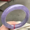 Bangle Send Certificate Grade A Jadeite Myanmar Purple Jade Round Women Fine Healing Jewelry Burma Certified Jades Bangles