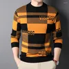 Herrtröjor Fashion Designer Luxury Streetwear Sticked Pullover For Men's High-End Autumn and Winter Casual Alfabettröja 2023