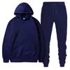 Men's Tracksuits 2023 Brand Tracksuit Fashion Men Sportswear Two Piece Sets All Cotton Fleece Thick Hoodie Pants Sporting Suit Male