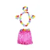 Ghirlande Di Fiori Decorativi 30 Set 30 Cm Gonna Di Erba Hawaiana Aggiungi 4 Pezzi Set Lei Per Bambino Luau Costume Party Beach Flo Dh6Ze