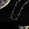 Colliers pendants Collier de chaîne de clavicule de haute qualité Collier DoubleLayer Zircon Design unique pour les femmes Drop Livrot Bijoux Pendan Otk7r