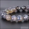 Perlé Usine Directe Nouvelle Agate À La Main Bracelet De Perles Pour Hommes Femmes 10Mm Mode Pierre Naturelle Énergie Élastique Bijoux Drop Delive Otkdz