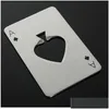 Openers Stylish Poker Playing Card Ace Of Spades Bar Tool Stainless Steel Soda Beer Bottle Cap Opener Gift Wa2068 Drop Delivery Home Dhas5