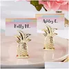 Party Favor Style Gold Pineasapple Place Pieściciel Kartii Numer tabeli Figurka Stolica Dekoracja ślubna cyfrowa dekoracja za1394 Drop de DH024