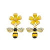 Stud Fashion Jewelry Flower Bee Earrings Eardrop Dangle Drop Delivery Dhzi1