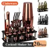 Weingläser, 20-teilig, komplettes professionelles Cocktail-Shaker-Set, Boston-Shaker, Barkeeper-Set, Mixer-Set, Haushaltsutensilien für das Gastgewerbe 230113