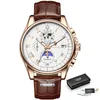 Armbandsur Lige Fashion Automatic Date Men Quartz Watches Top Brand Luxury Mane Clock Chronograph Sport Mens Wrist Watch Relogio Masculino 230113