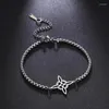 Charm Bracelets Witchcraft Witch Knot Bracelet Women Stainless Steel Box Chain On Hand Wicca Amulet Jewelry Gift 2023 Dropship