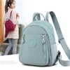 Torby szkolne nylonowe tkaninowe plecak torebka wiadra prosta solidny kolor mały na świeżym powietrzu Podróż dla kobiet szkolna
