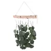 Decorative Flowers 1Pc Imitated Plant Pendant Fake Leaves Household Wall Ornament (Green) & Wreaths