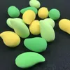 Applicatori di spugne per trucco Cotone morbido Mango Puff asciutto e bagnato Beauty Egg Giallo Verde Spugna Fondotinta in polvere Blush Strumento per il trucco