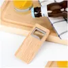 Openers Wood Beer Bottle Opener Wooden Handle Corkscrew Stainless Steel Square Bar Kitchen Accessories Party Gift Fast Drop Delivery Dhn7H