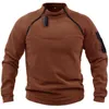Mens Hoodies 스웨트 셔츠 미국 SWAT 전술 야외 극성 양털 재킷 사냥 의류 따뜻한 지퍼 풀 오버 맨 바람 방전 코트 열 하이킹 스웨터 230113