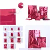 Sacs d'emballage Différentes tailles Tear Notch Aluminium Foil Bag Heat Sealing Storage Flat Red Lx1046 Drop Delivery Office School Business Dhdq9