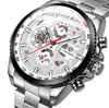 Wristwatches 2023 Skeleton Automatic Wrist Watches Mens Mechanical Luxury Original Forsining For Men