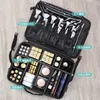 Cosmetic Bags Cases High End Leather Make Up Bag Female Portable Large Capacity Professional Artist with Storage Embroidery Toolbox 230113