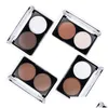 Bronzers Highlighters Groothandel 4 Patronen Face Shading Powder Contour Highlighter Bronzer Palet Set Trimmen Make -up verzorging PR Dhahe