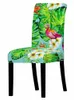 Chair Covers Green Leaf Flame Bird Print Cover Dustproof Anti-dirty Removable Office Protector Case Chairs Living Room Egg